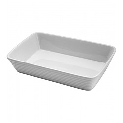 Refratário 21,1x15,7x5cm Linea Branco de Porcelana